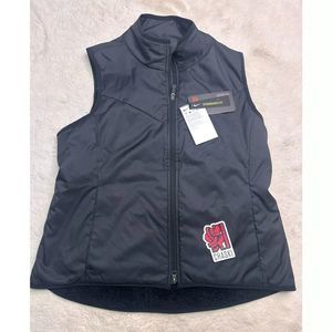 Nike Synthetic Fill Reversible Faux Fur Golf Vest CK5866-010 women Medium Black